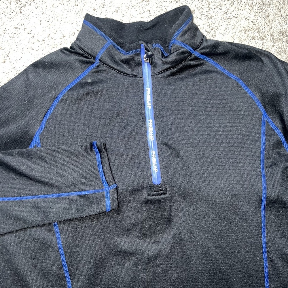 ProQuip Pro-Tech Comfort Stretch 1/4 Zip Midlayer Pullover Top Black‎
